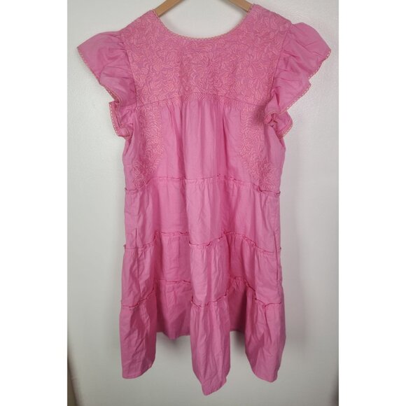 J. Marie Women's Sz. M Pink Embroidered Sarah Dress - Picture 5 of 5